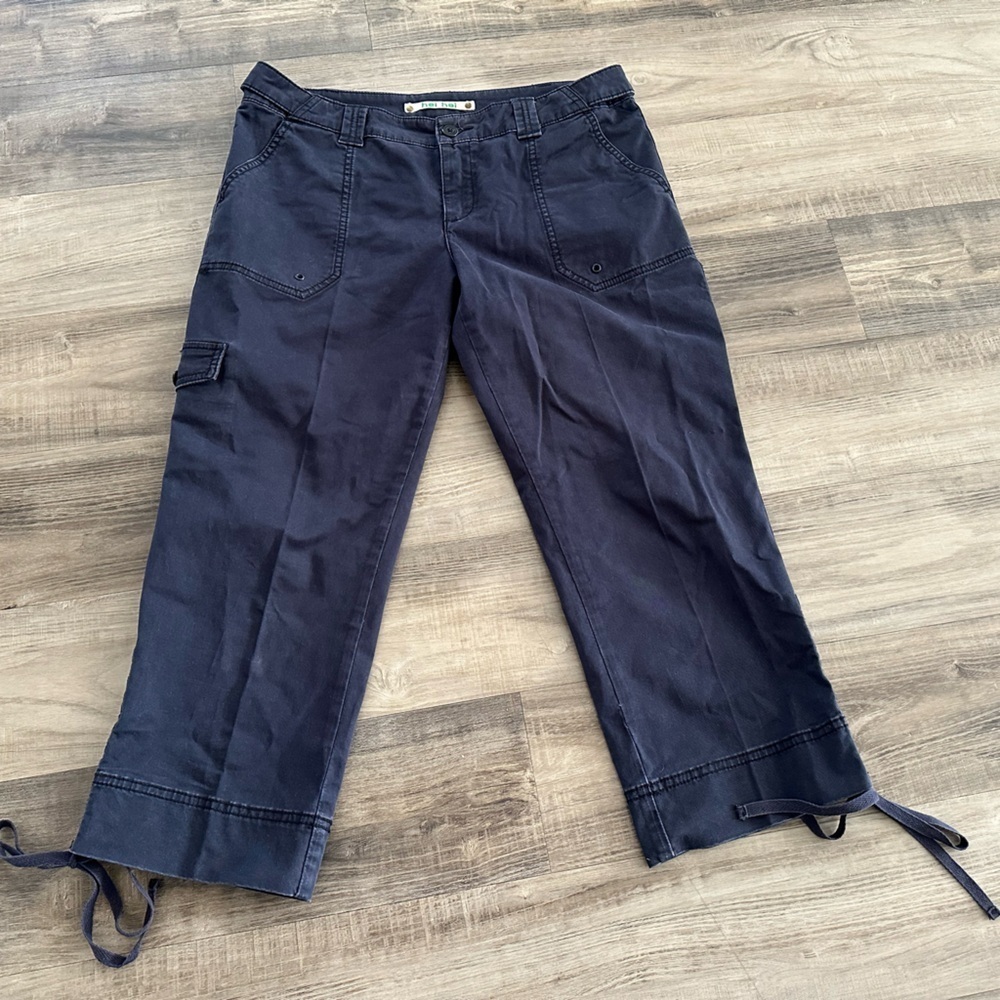 Anthropologie Hei Hei Women's Blue Well Washed & Worn Capri, Size 8